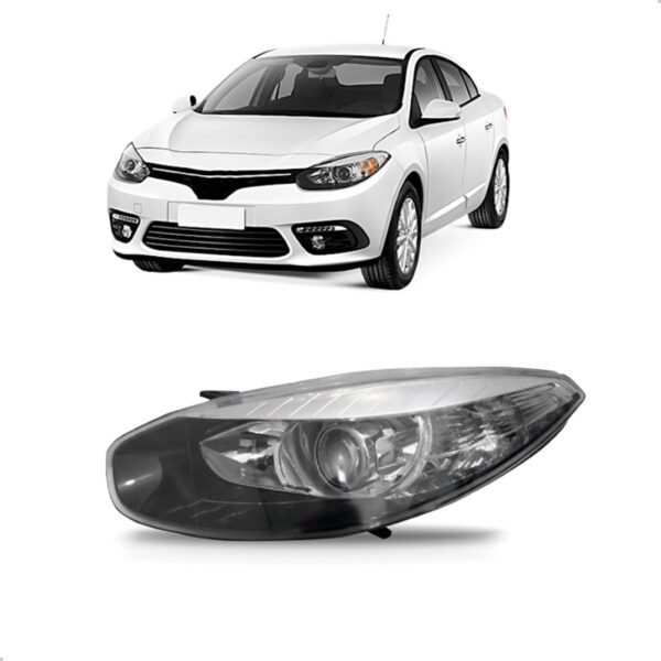Farol Fluence 2014 2015 16 Eletrico Com Motor Fume 1ª Linha Esquerdo/motorista