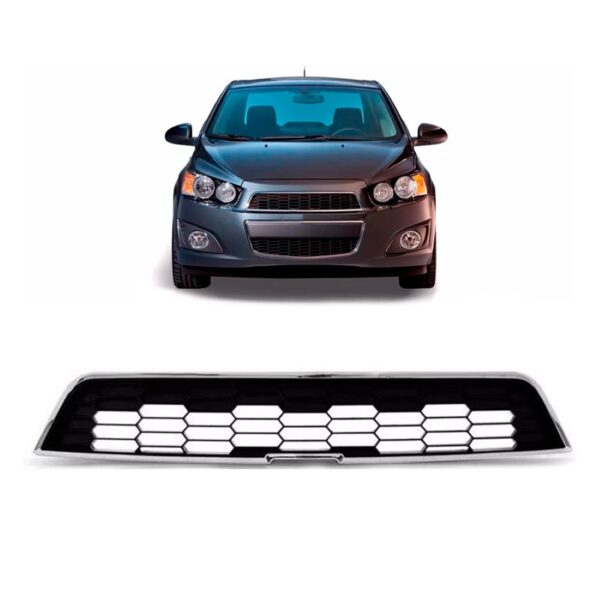 Grade Sonic 2012 13 14 2015 Com Friso Chevrolet 1a Linha Preto