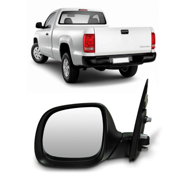 Retrovisor Amarok 2009 2010 2011 12 2013 2014 Fixo Preto Lado Esquerdo