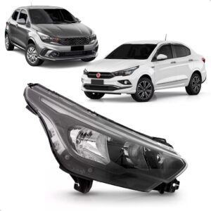 Farol Dianteiro Cronos 17 18 19 20 21 22 23 C/ Led 1ª Linha Direito/passageiro