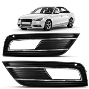 Moldura Milha Auxiliar Audi A4 2012 A 2015 Com Furo Lado Esquerdo