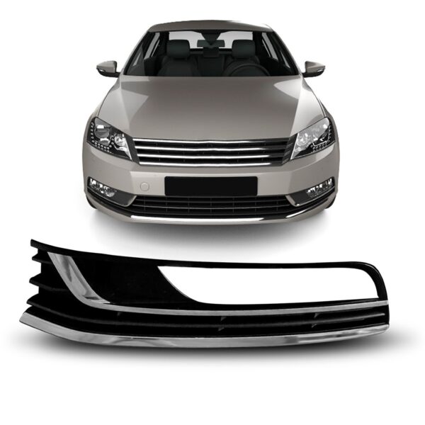 Moldura Milha Auxiliar Passat 11 A 2014 C/ Friso Cromado Lado Esquerdo