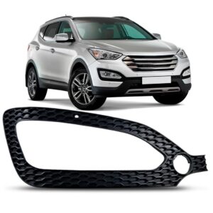 Moldura Milha Auxiliar Santa Fe 2014 A 2016 Preto Lado Direito