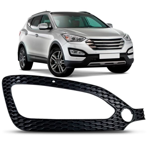 Moldura Milha Auxiliar Santa Fe 2014 A 2016 Preto Lado Direito