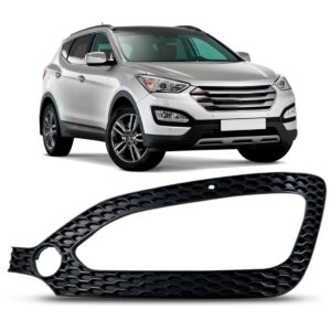 Moldura Milha Auxiliar Santa Fe 2014 A 2016 Preto Lado Esquerdo