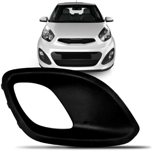 Moldura Milha Auxiliar Picanto 2012 2013 2014 2015 Com Furo Lado Direito