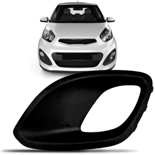 Moldura Milha Auxiliar Picanto 2012 2013 2014 2015 Com Furo Lado Esquerdo