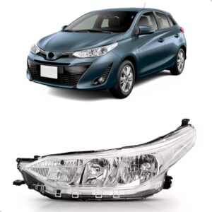 Farol Para Toyota Yaris 2018 2019 2020 Cromado 1ª Linha Esquerdo/motorista
