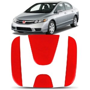 Aplique Emblema Mala Civic 04 A 06 Fit 04 A 08 Vermelho
