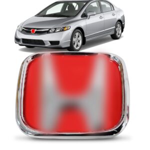 Emblema Grade Radiador Civic 07 A 11  Fit 09 A 14 Vermelho