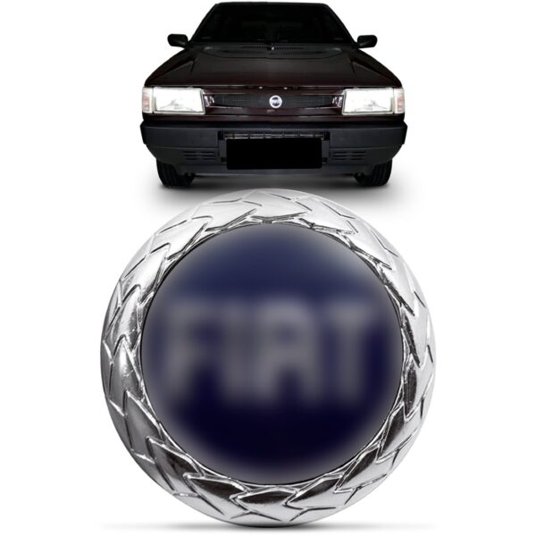 Emblema Grade Radiador Uno Fire 2000 A 2006 Azul