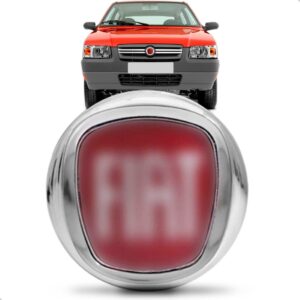 Emblema Grade Radiador Uno Fire 2007 08 09 A 2012 Vermelho