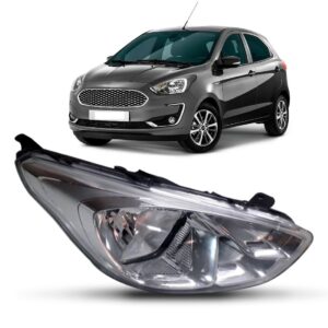 Farol Para Ford Ka 19 20 21 2022 Cromado Manual 1ª Linha Direito/passageiro