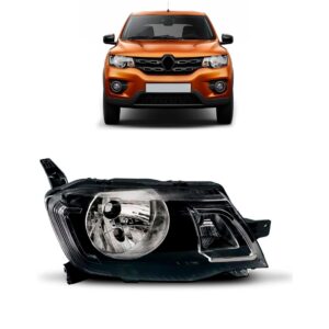 Farol Kwid 2019 A 2020 Manual Com Friso Preto 1ª Linha - Direito/passageiro