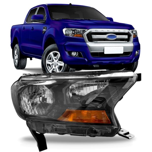 Farol Ranger 16 17 2018 2019 Máscara Negra C Sinaleira Âmbar Lado Direito