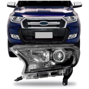 Farol Ranger 16 17 18 19 Cromado Com Pisca Cristal 1ª Linha Esquerdo/motorista