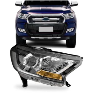 Farol Ranger 16 17 18 2019 Cromado Com Pisca Âmbar 1ª Linha - Direito/passageiro