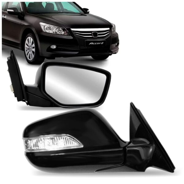 Retrovisor Accord 2008 A 2011 Retrátil C/pisca Capa Preta Lado Direito