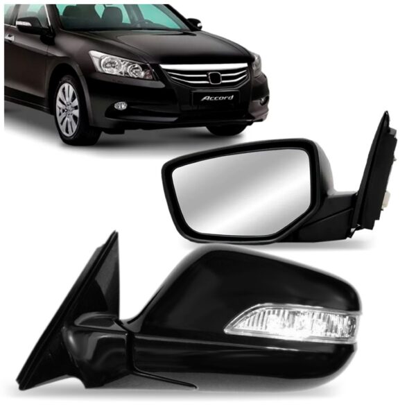 Retrovisor Accord 2008 A 2011 Retrátil C/pisca Capa Preta Lado Esquerdo
