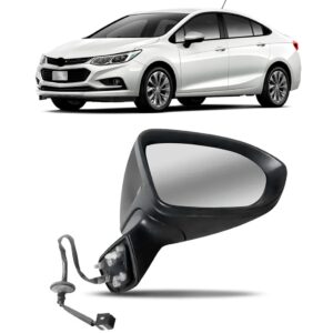 Retrovisor Cruze 17 A 2019 Elétrico C/ Sinaleira Capa Preta Lado Direito