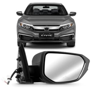 Retrovisor Civic 2017 Até 2021 Eletrico Tres Fios Lado Direito