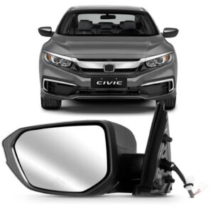 Retrovisor Civic 2017 Até 2021 Eletrico Tres Fios Lado Esquerdo