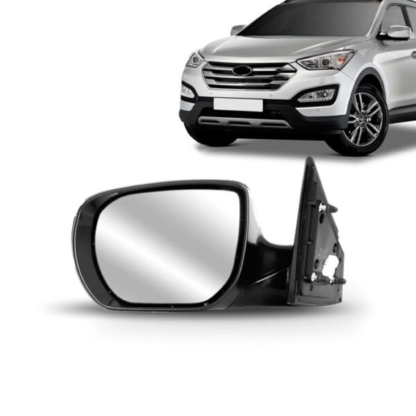 Retrovisor Elétrico Santa Fe 2014 Até 2019 Com Aquecedor Lado Esquerdo