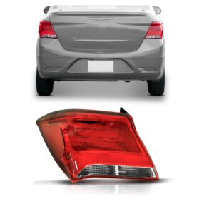 Lanterna Traseira Prisma 2017 A 2019 Bicolor Com Soquete Lado Esquerdo