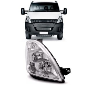 Farol  Daily 2008 Até 2018 Elétrico Com Motor Com Auxiliar Lado Direito