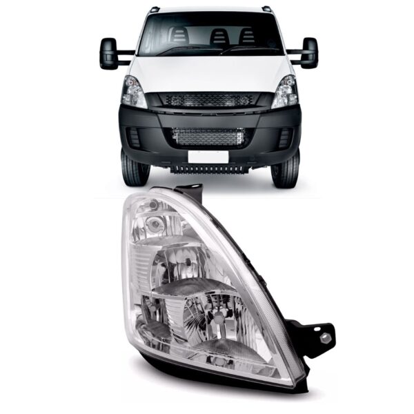 Farol  Daily 2008 Até 2018 Elétrico Com Motor Com Auxiliar Lado Direito