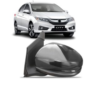 Retrovisor City 2014 A 2016 Eletrico Retratil Com Sinaleira Lado Esquerdo