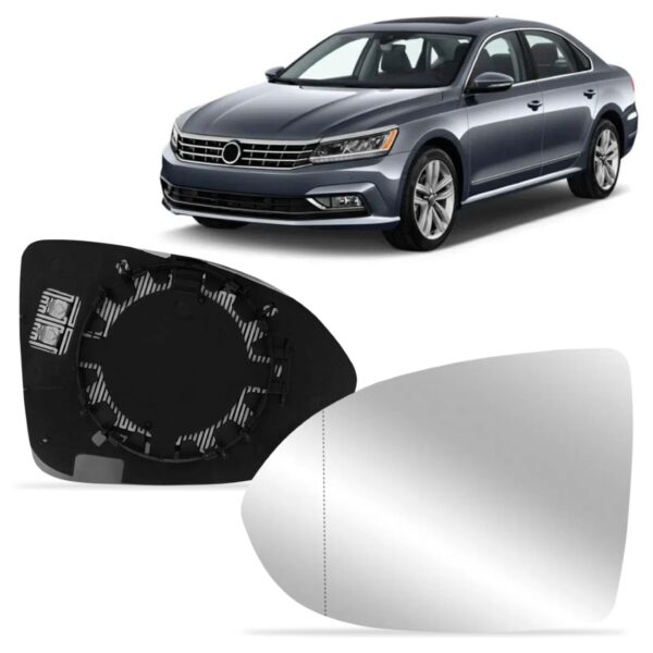 Lente Retrovisor Com Aquecimento Para Passat 2016 A 2019 Lado Esquerdo