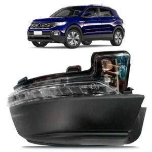 Capa Inferior Retrovisor T-cross 19 20 Com Sinaleira Sem Luz Lado Direito