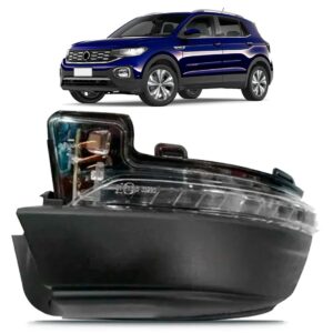 Capa Inferior Retrovisor T-cross 19 20 Com Sinaleira Sem Luz Lado Esquerdo