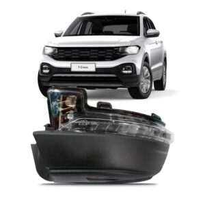 Capa Inferior Retrovisor T-cross 19 2020 C/sinaleira C/f Luz Lado Esquerdo