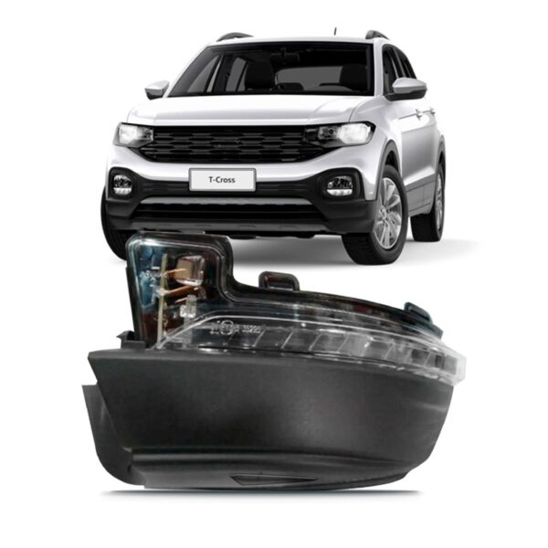 Capa Inferior Retrovisor T-cross 19 2020 C/sinaleira C/f Luz Lado Esquerdo