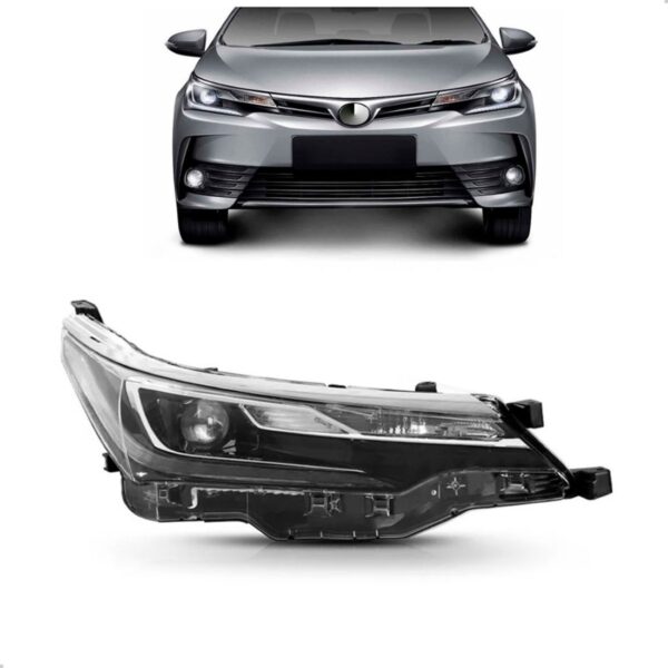 Farol Corolla Altis 18/19 Com Motor Projetor E Led 1ª Linha Direito/passageiro