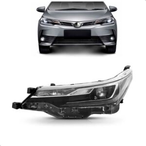 Farol Corolla Altis 18/19 Com Motor Projetor E Led 1ª Linha Esquerdo/motorista