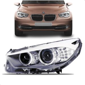 Farol Para Bmw Serie 5 2011 12 13 2014 Eletrico C/ Motor Led Lado Esquerdo