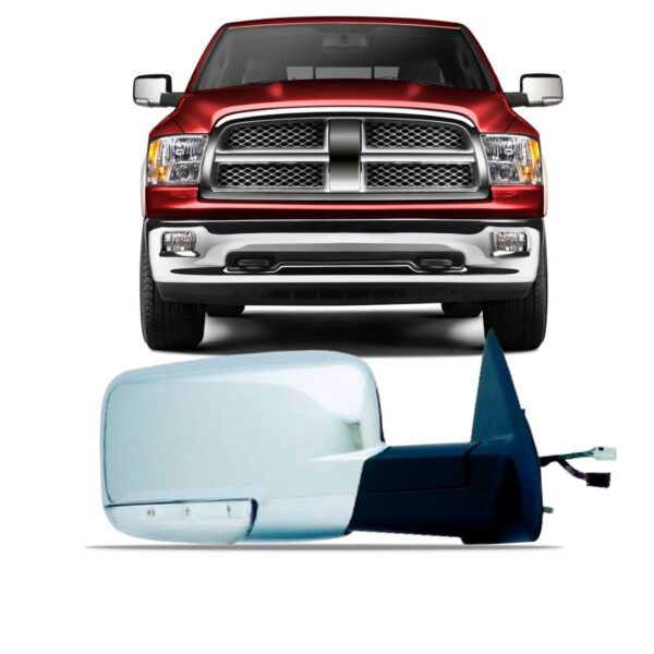 Retrovisor Ram 12 A 17 Elétrico C/aquecedor Pisca Cromado Lado Direito