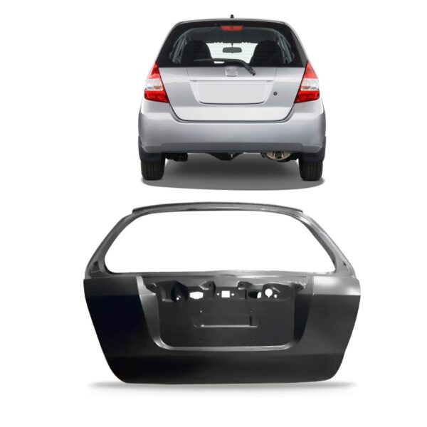 Tampa Porta Malas Fit 2003 A 2008 Sem Furo Fechadura Cinza-escuro