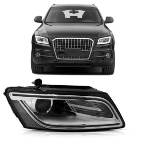 Farol Para Audi Q5 13/16 Eletrico Com Led Com Motor 1ª Linha - Direito/passageiro