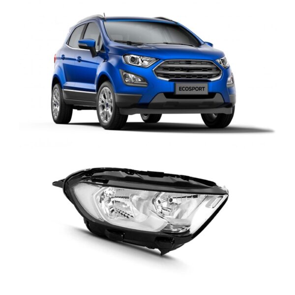 Farol Ecosport 19 20 Elétrico Com Projetor Sem Led 1ª Linha - Direito/passageiro