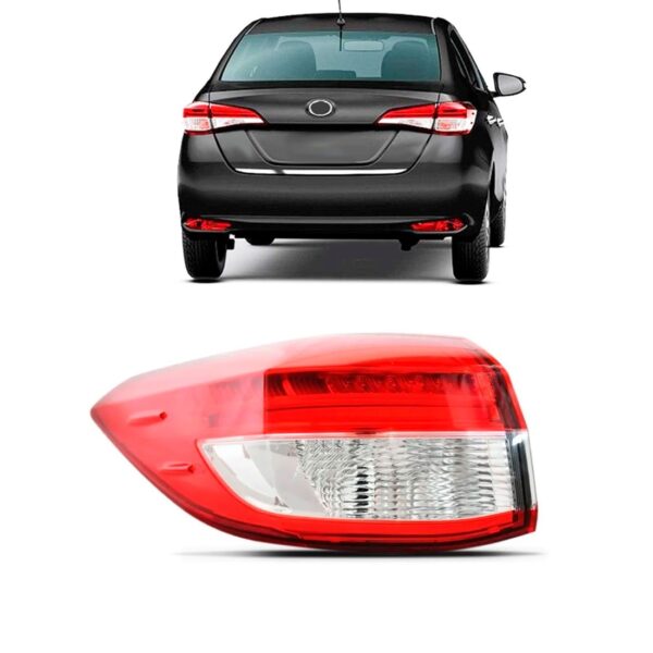 Lanterna Traseira Yaris 2018 2019 Sedan Canto Com Led Lado Esquerdo