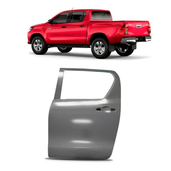Porta Traseira Hilux Pick Up 2016 17 18 19 20 21 22 2023 Lado Esquerdo