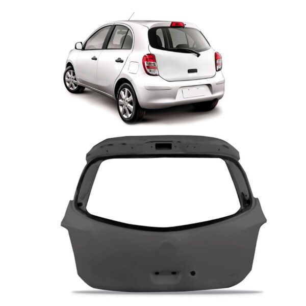 Tampa Traseira Para Nissan March 2011 2012 2013 2014 Preto