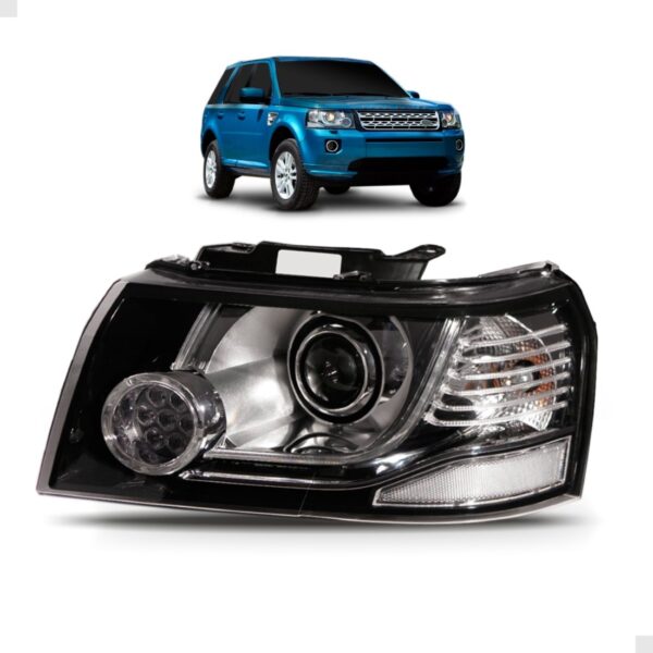 Farol Freelander 2 06/13 D3s C/led Cromada 12 Pinos 1ª Linha - Esquerdo/motorista