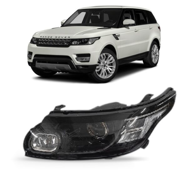 Farol Range Rover Sport 14 A 18 Mascara Negra Xenon 1ª Linha - Esquerdo/motorista