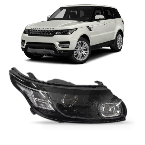 Farol Range Rover Sport 14 A 18 Mascara Negra Xenon 1ª Linha - Direito/passageiro