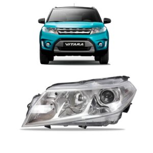 Farol Vitara 2016 A 2019 Eletrico Com Motor Cromado 1ª Linha Esquerdo/motorista